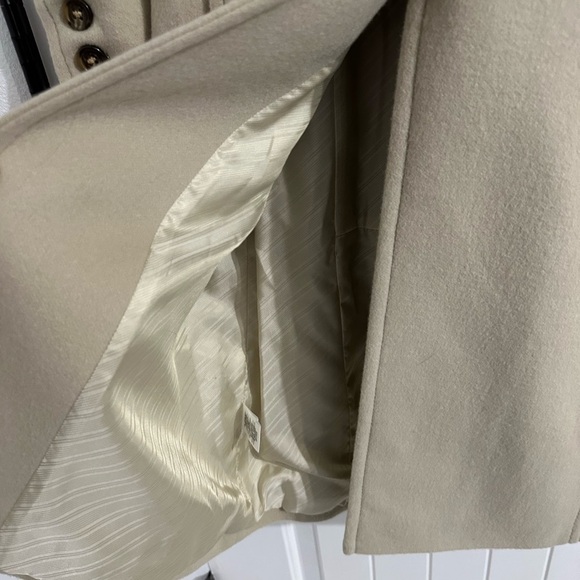 BCBGMAXAZRIA Wool & Angora Blend Cream Coat - Picture 3 of 9